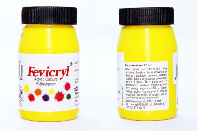 Farba do tkanin Fevicryl Pidilite 50ml żółta chromowa